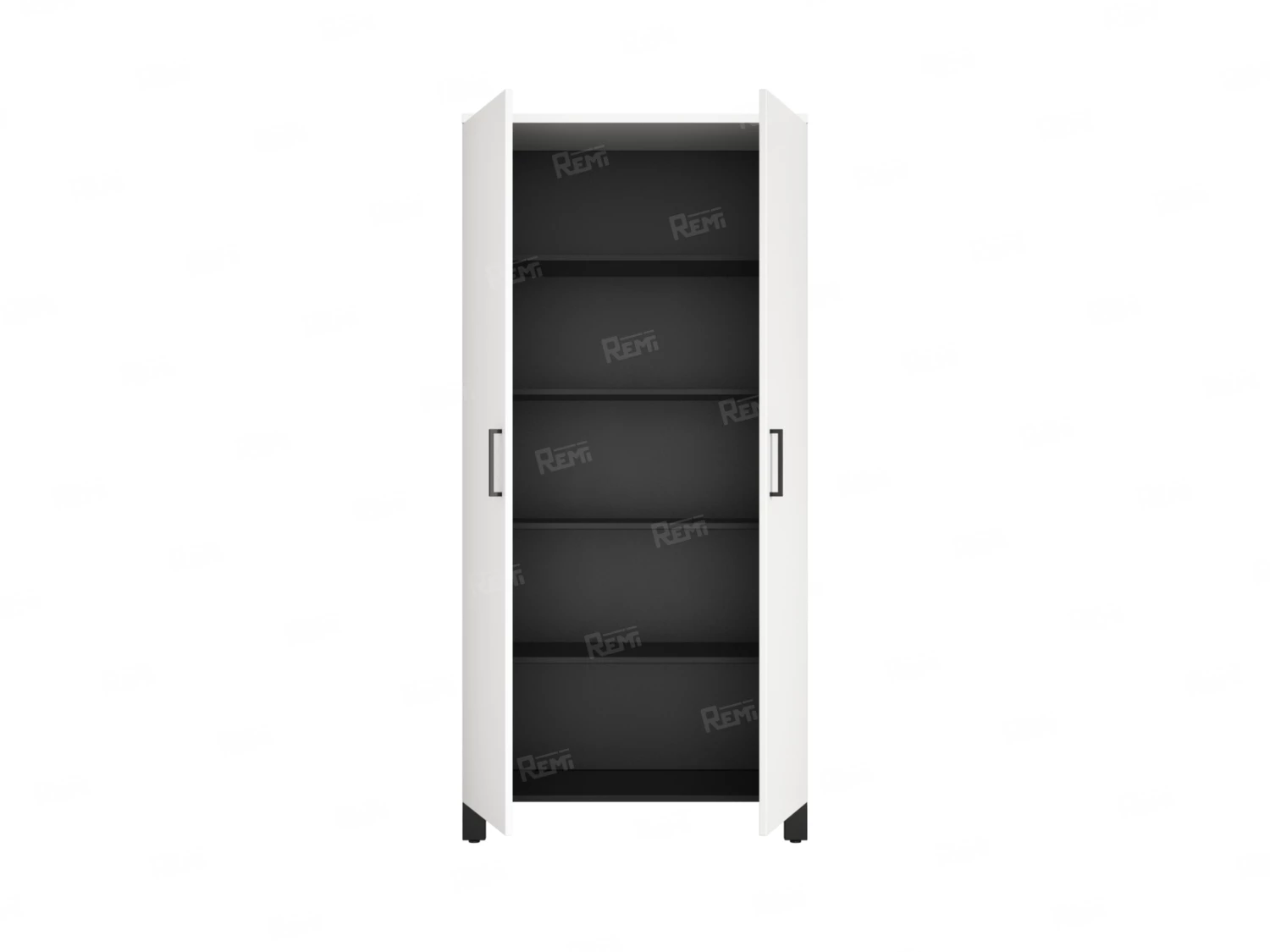 Шкаф распашной, 5 уровней 900x420x1900 RM152-90x41 Белый/Черный