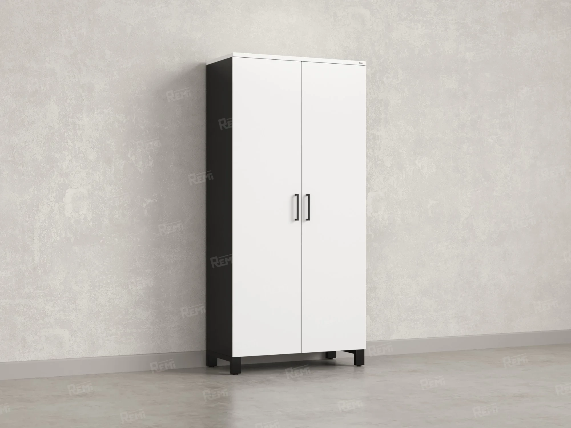 Шкаф распашной, 5 уровней 900x420x1900 RM152-90x41 Белый/Черный