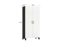 Шкаф распашной, 5 уровней 900x420x1900 RM152-90x41 Белый/Черный