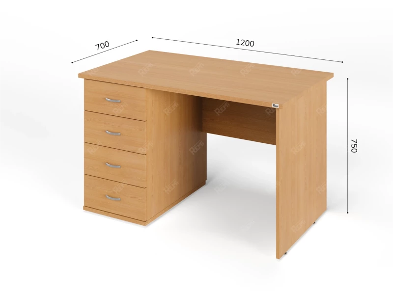 Однотумбовый стол RLG008 120x70x75 Бук, Серия ЛАЙТ | LIGHT