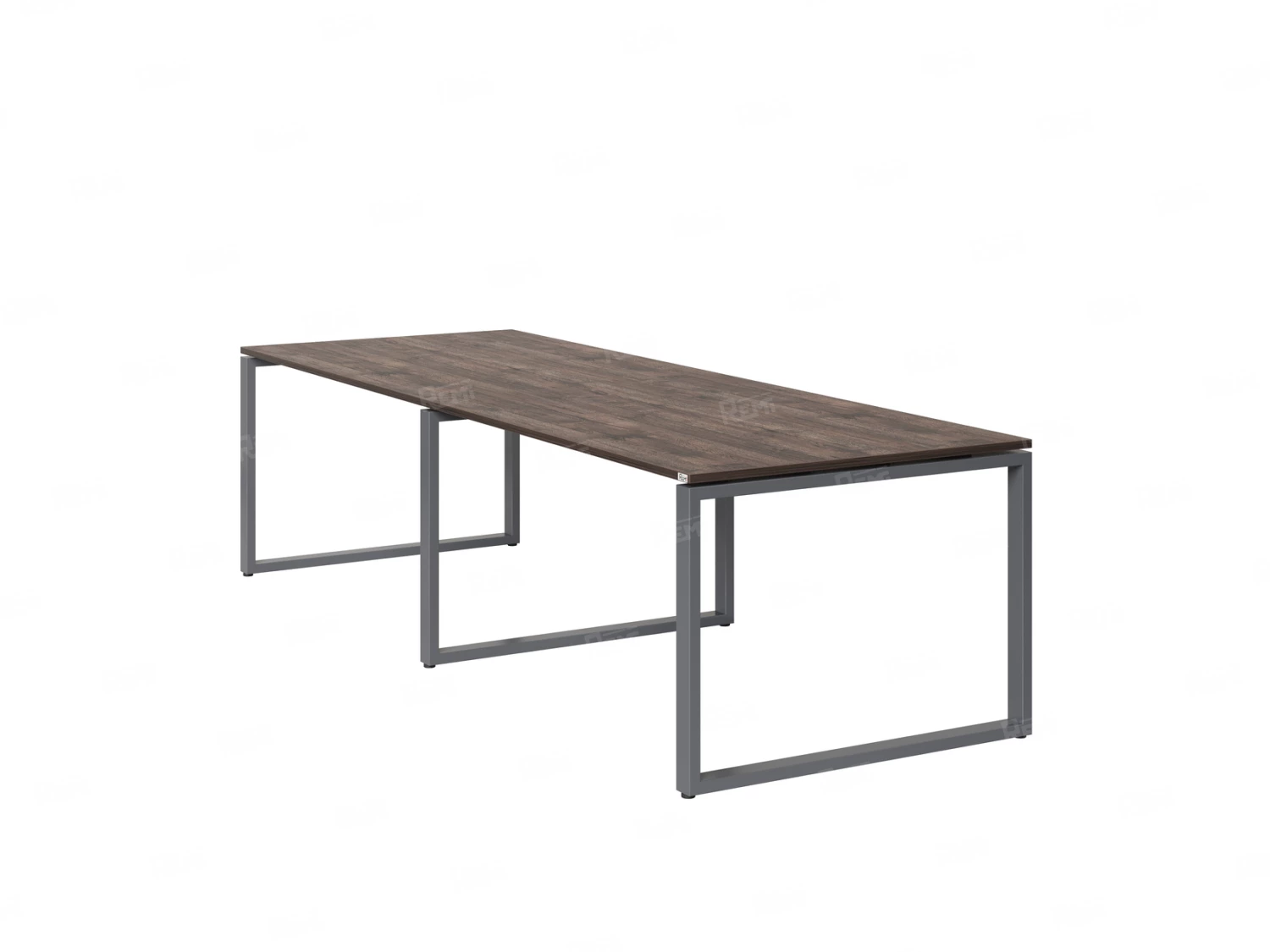 Cтол для переговоров, на О-обазном каркасе 2200x1000x750 RM081-220x100 Дуб Апрельский шоколад/Серый
