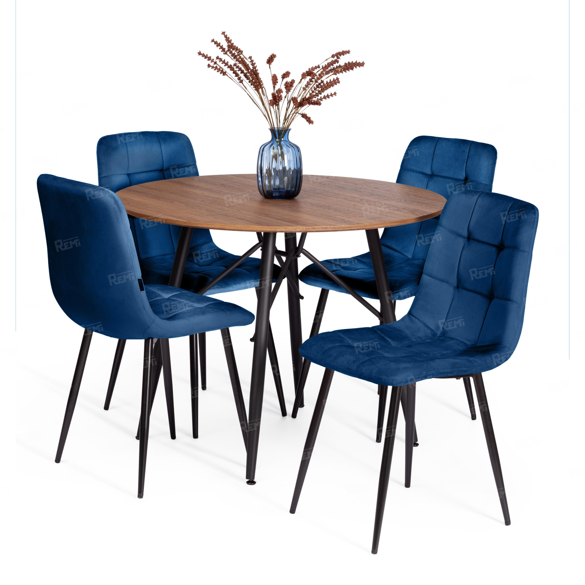 Стул CHILLY (mod. JSC-220) Синий/Синий, Велюр (арт. 24277)