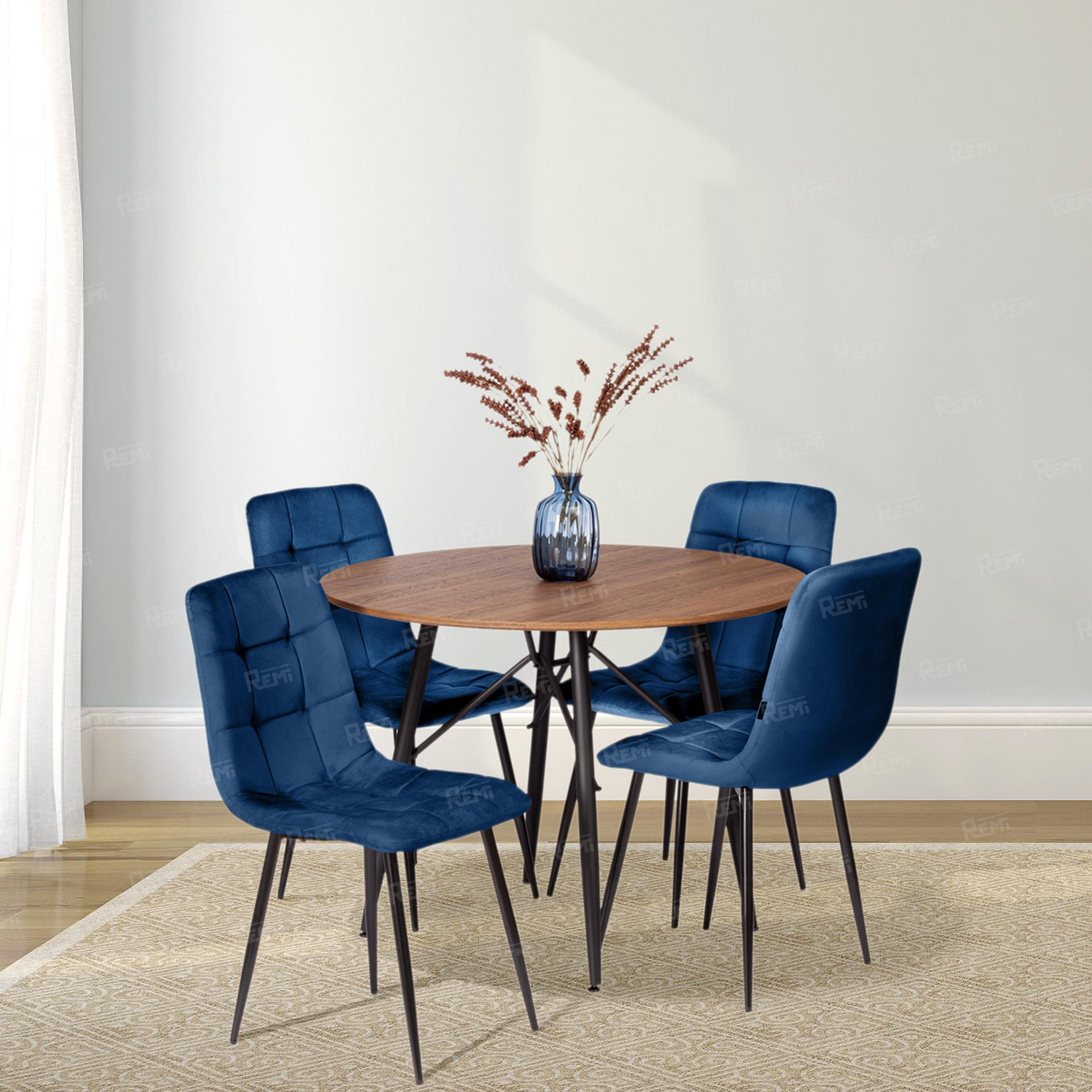 Стул CHILLY (mod. JSC-220) Синий/Синий, Велюр (арт. 24277)