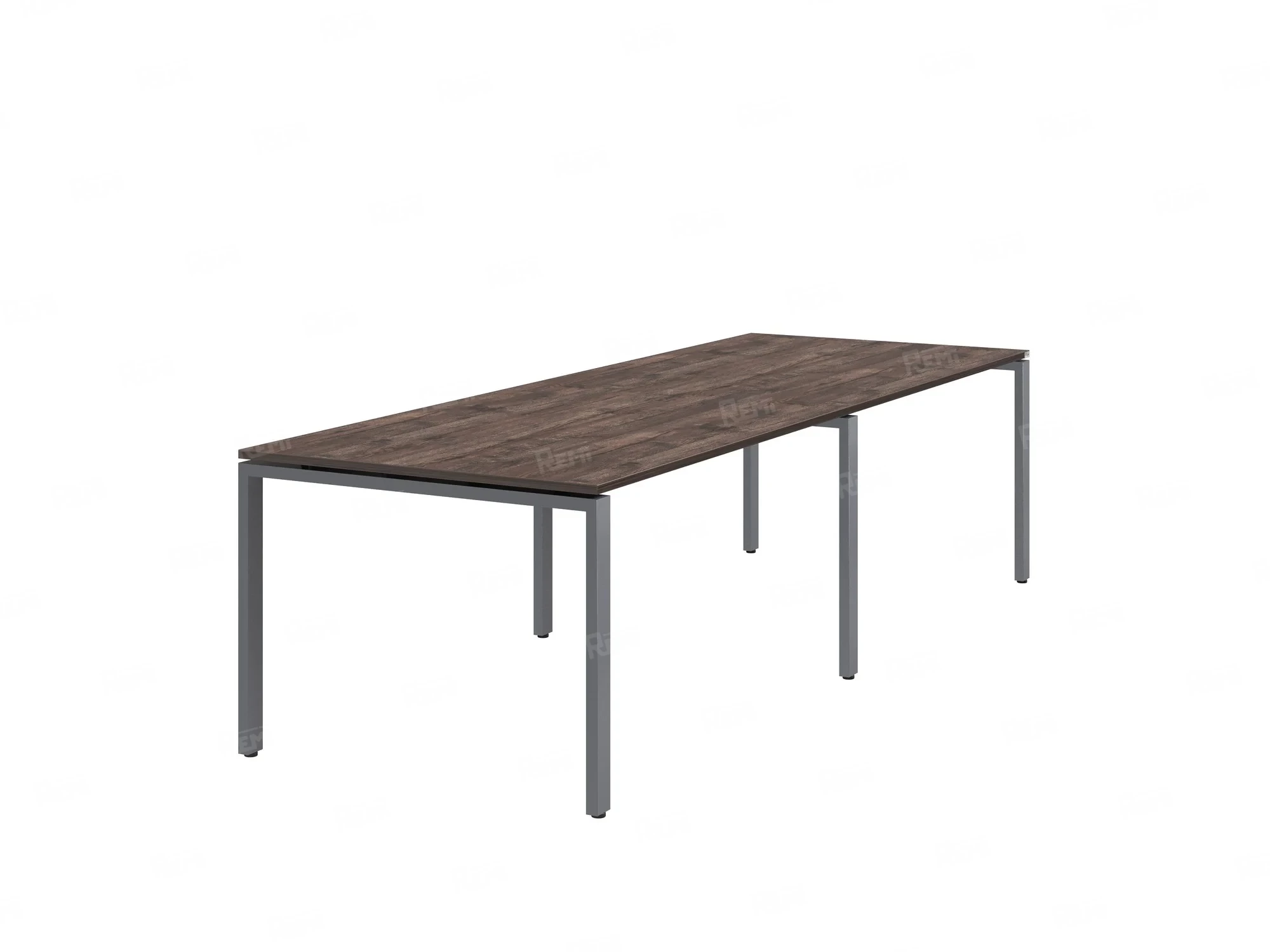 Cтол для переговоров, на П-образном каркасе 2200x1600x750 RM080-220x160 Дуб Апрельский шоколад/Серый