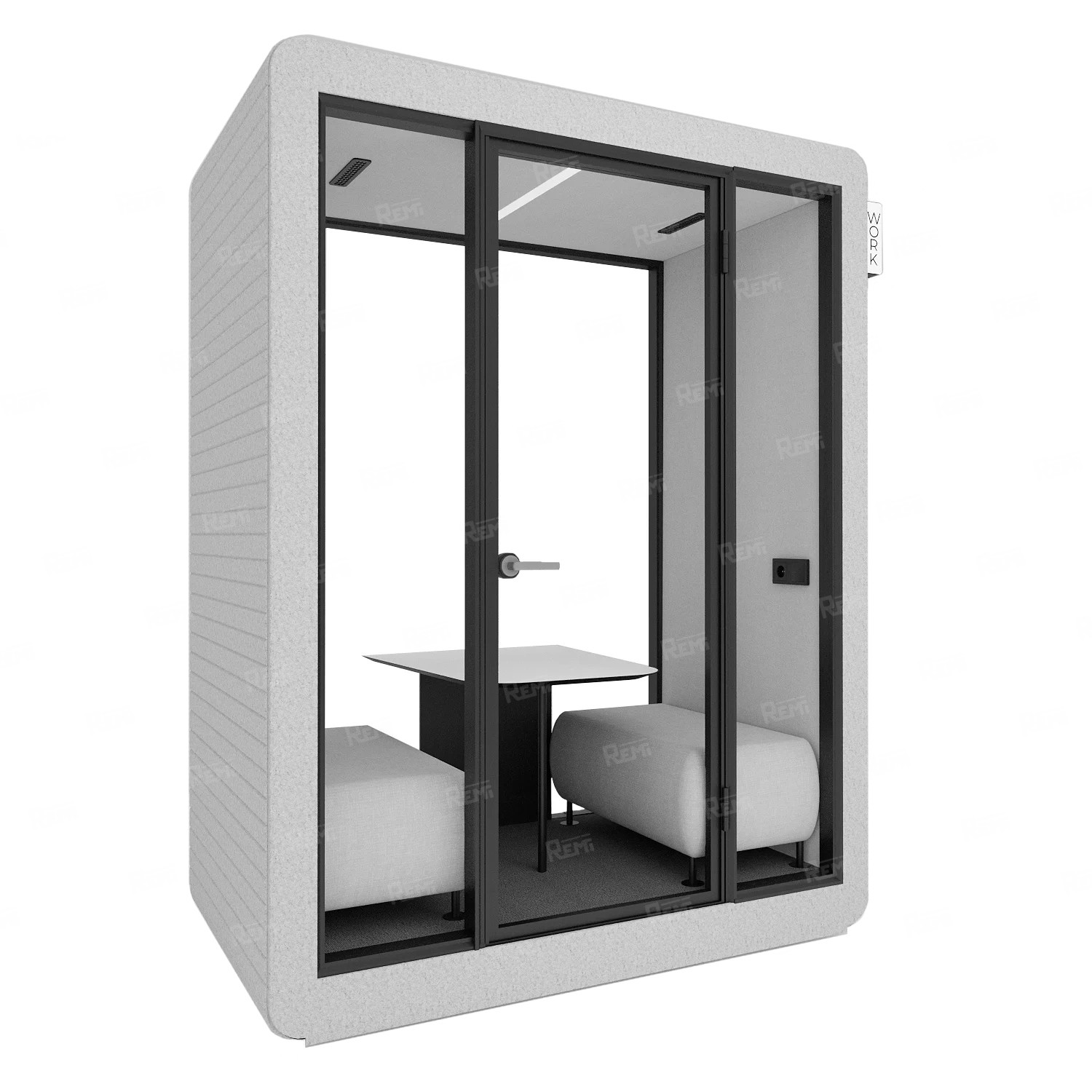 DOUBLE felt glass Акустические кабины 1800х1000х2366