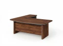 BRL RB070-160x200R Стол рук-ля угл. R с тумбой 2 ящика 1600х2000х760 Орех Вармия/Серый вулканический