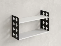 Полка настенная 900x200x500 RM192-90x20 Белый/Черный