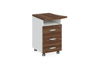 BRL RB085-53х60L Тумба приставная левая 530х600х740 Орех Вармия/Белый