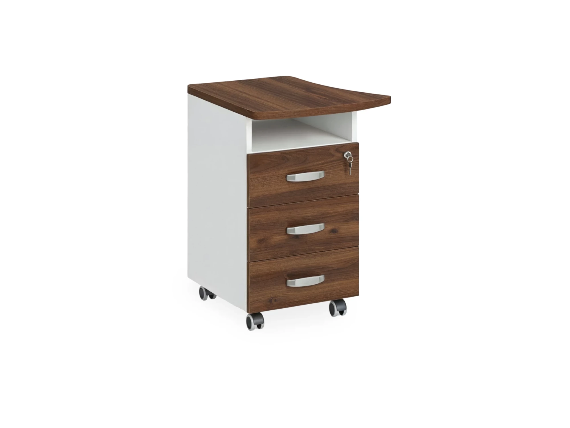 BRL RB085-53х60L Тумба приставная левая 530х600х740 Орех Вармия/Белый