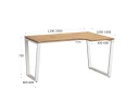 Стол угловой, U-опора, правый 1600x900/1200x750, RM050-16x9-12 Дуб Юстус/Белый