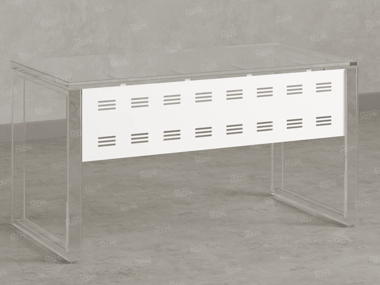 Нижний подвесной экран из металла 1400x5x300 RM203-140x30 Белый