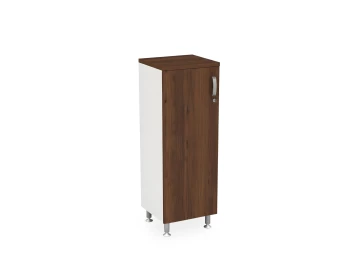 Шкаф закрытый узкий 3 уровня левый 450х430х1290 RB047-45х43L Орех Вармия/Белый