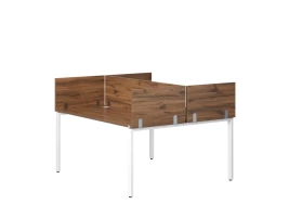 Бенч-система, 2 рабочих места, 5 ЛДСП экранов 1200x1600x750 RM165-4-12x16 Дуб Юстус/Белый