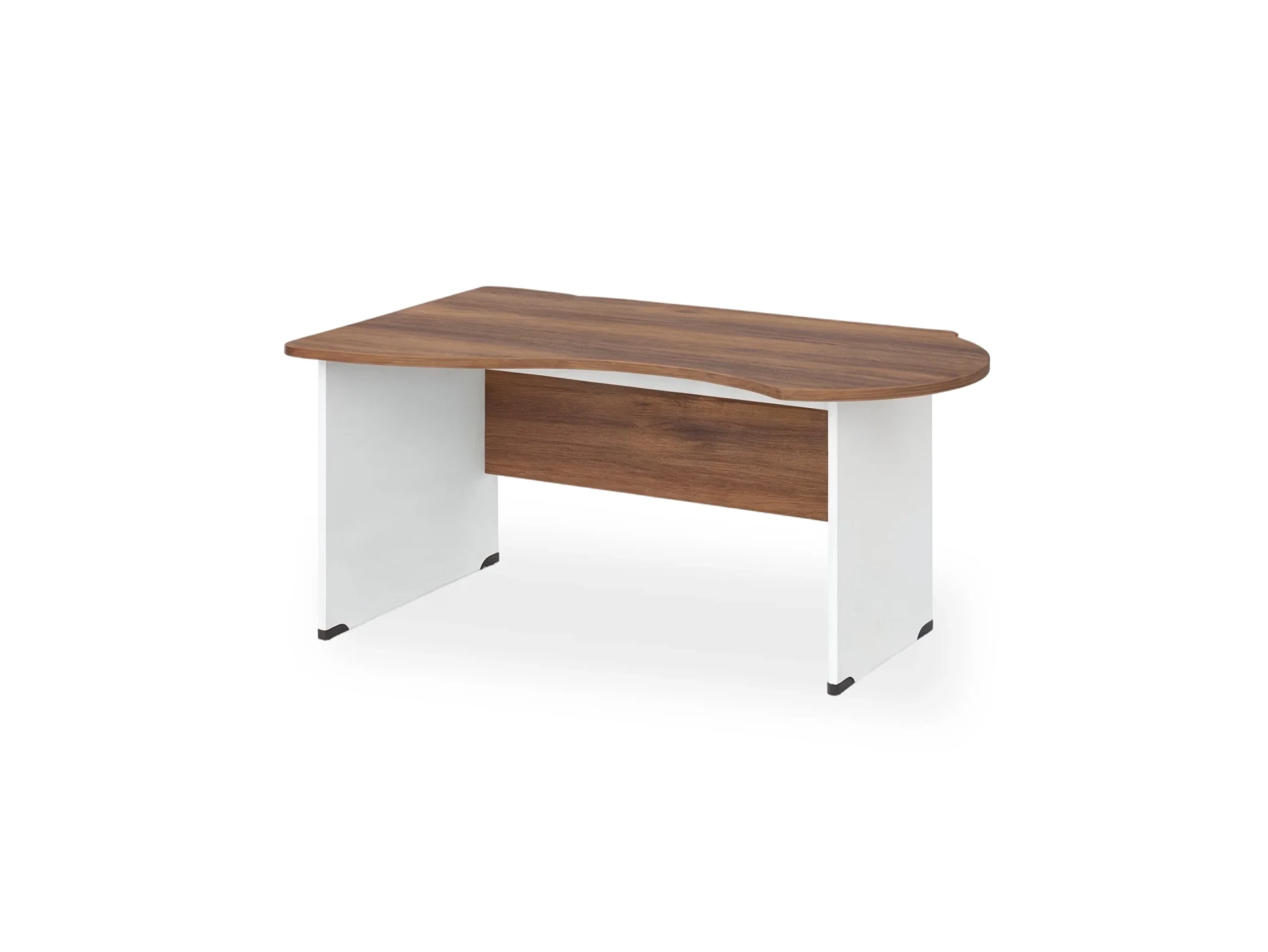 BRL RB004-140х80L Стол асимметричный левый 1400х800х740 Орех Вармия/Белый