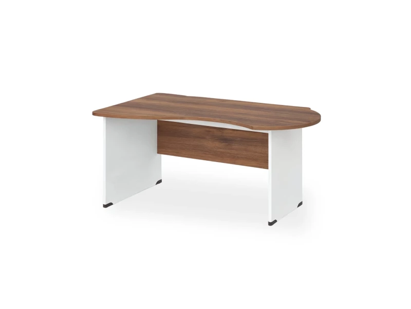 BRL RB004-140х80L Стол асимметричный левый 1400х800х740 Орех Вармия/Белый