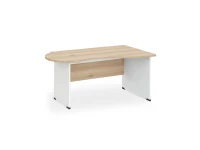 BRL RB004-140х80R Стол асимметричный правый 1400х800х740 Акация/Белый