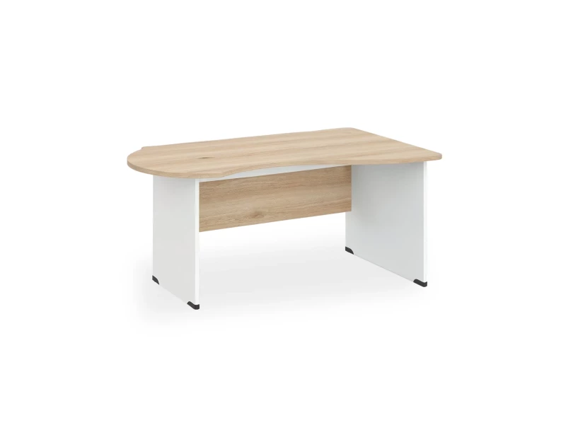 BRL RB004-140х80R Стол асимметричный правый 1400х800х740 Акация/Белый