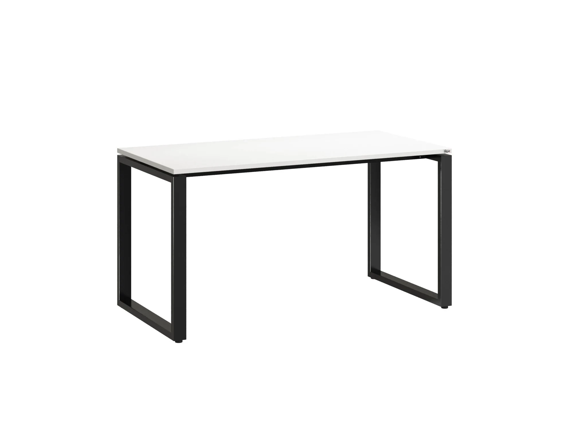 Стол прямой на O-образных опорах 1800x700x750 RM002-18x7 Белый/Черный