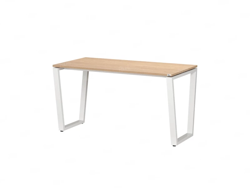 Стол прямой на U-образных опорах 1800x600x750 RM003-18x6 Вяз Швейцарский светлый/Белый