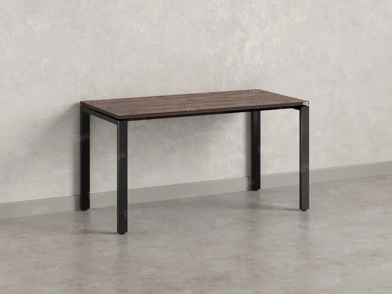 Стол прямой на П-образных опорах 1000x800x750 RM001-10x8 Дуб Апрельский шоколад/Черный