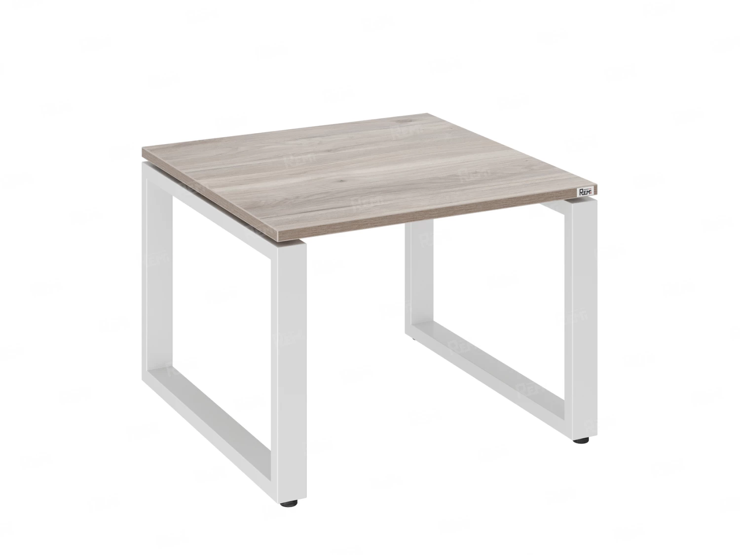 Журнальный стол с полкой 600x600x550 RM182-6x6 Дуб Маувелла/Белый