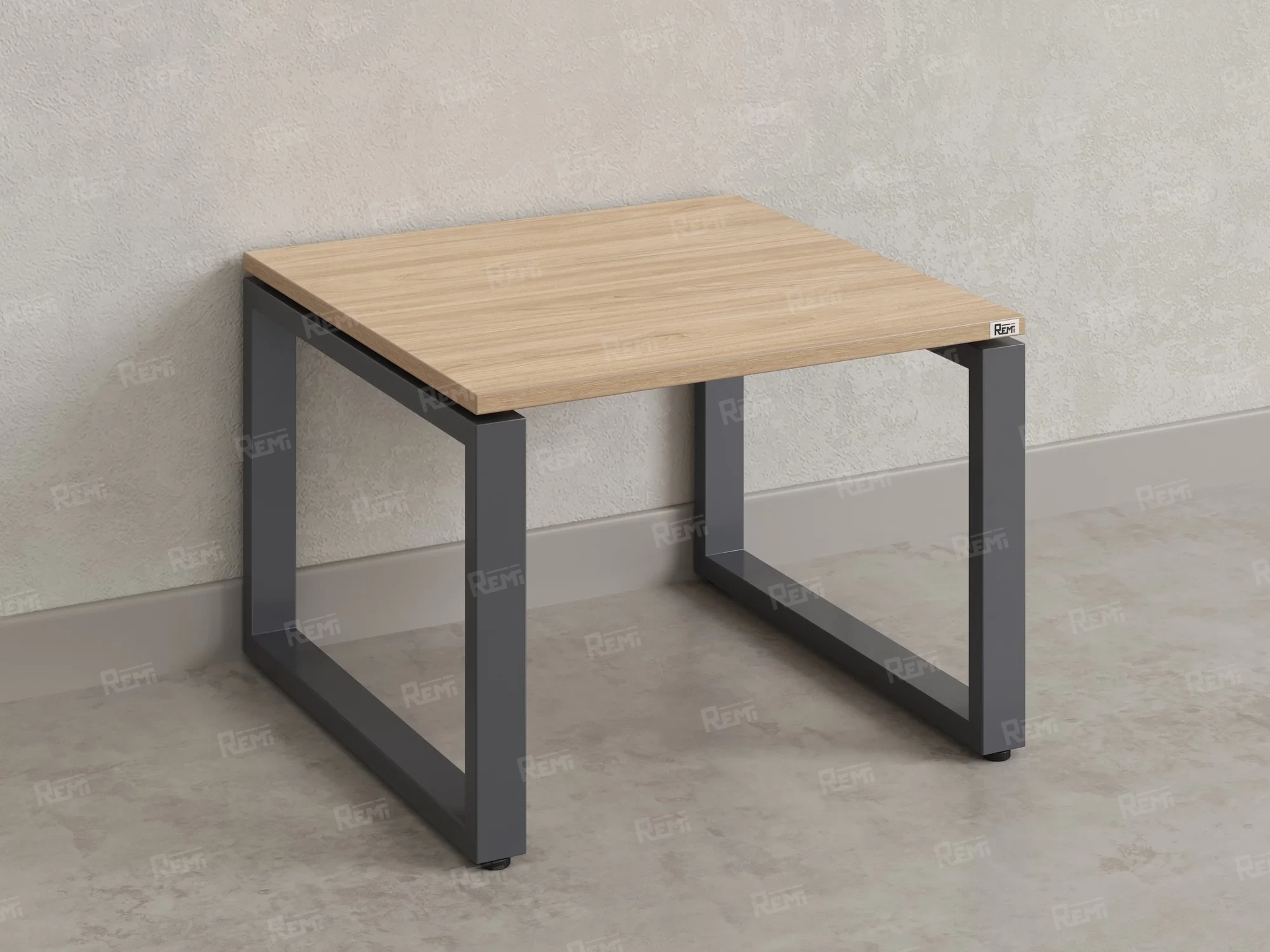 Журнальный стол с полкой 900x600x550 RM182-9x6 Вяз Швейцарский светлый/Серый