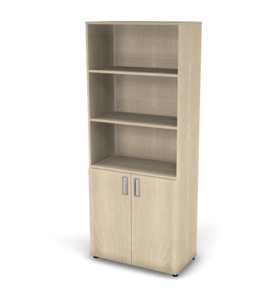 Шкаф 5 RE078 уровней, З/С ЛДСП 79,8x42x197 см Акация светлый/Акация светлый, Серия Еврова | Europe