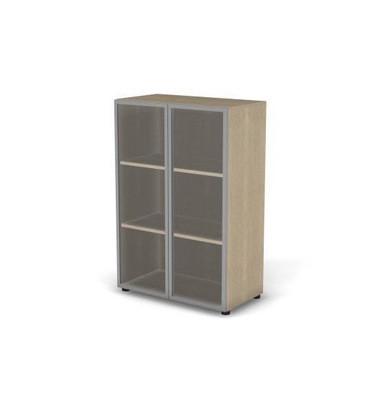 Шкаф 3 RE107 уровня, З/С ЛДСП 79,8x42x120 см Акация светлый/Акация светлый, Серия Еврова | Europe