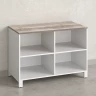 Стеллаж низкий, 4 ячейки 1200х600х850 RM145-12x6 Дуб Маувелла/Белый
