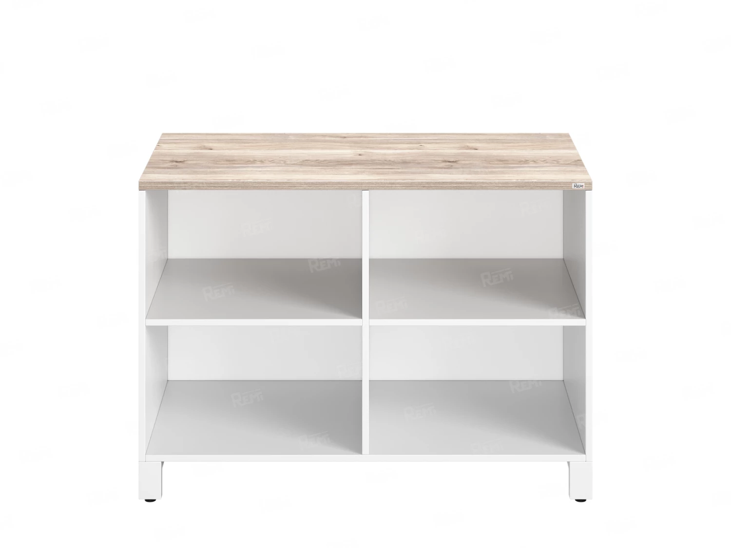 Стеллаж низкий, 4 ячейки 1200х600х850 RM145-12x6 Дуб Маувелла/Белый