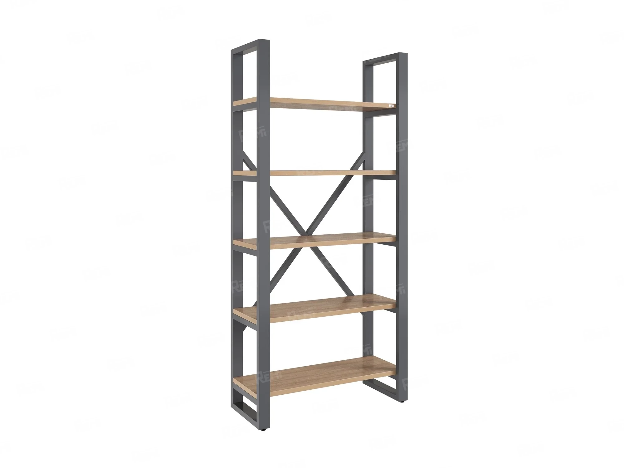 Стеллаж, 5 уровней 900x370x1920 RM130-90x37 Вяз Швейцарский светлый/Серый