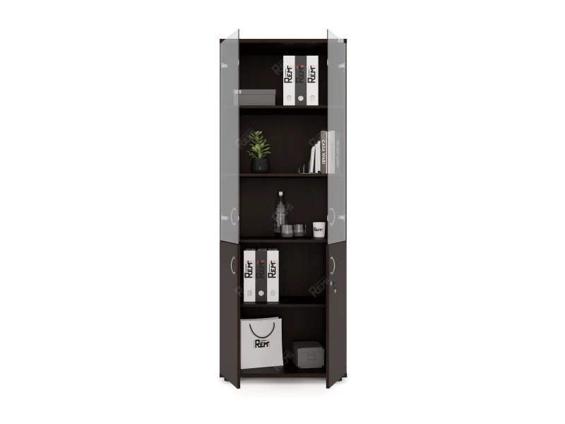 Шкаф комбинированный RLG039 700х350х1830 Венге, Серия ЛАЙТ | LIGHT