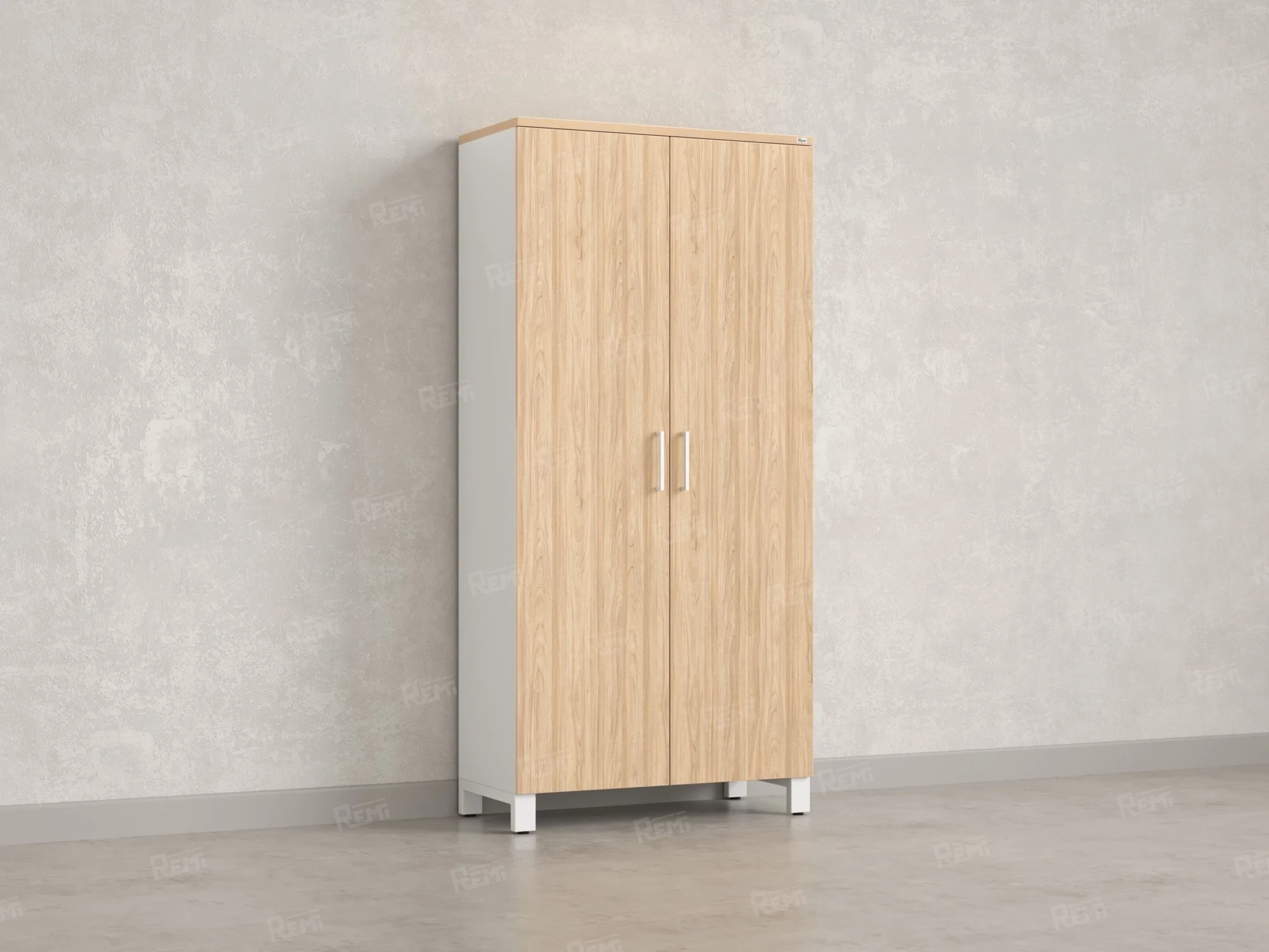 Шкаф распашной, 5 уровней 900x420x1900 RM152-90x41 Вяз Швейцарский светлый/Белый