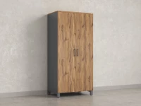 Гардероб, штанга, 1 полка 900x600x1900 RM158-90x60 Дуб Юстус/Серый