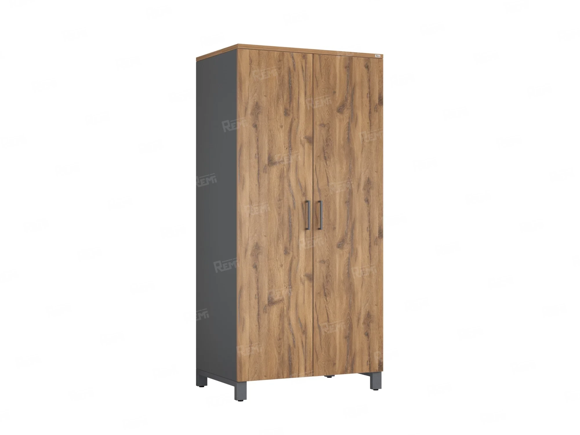 Гардероб, штанга, 1 полка 900x600x1900 RM158-90x60 Дуб Юстус/Серый