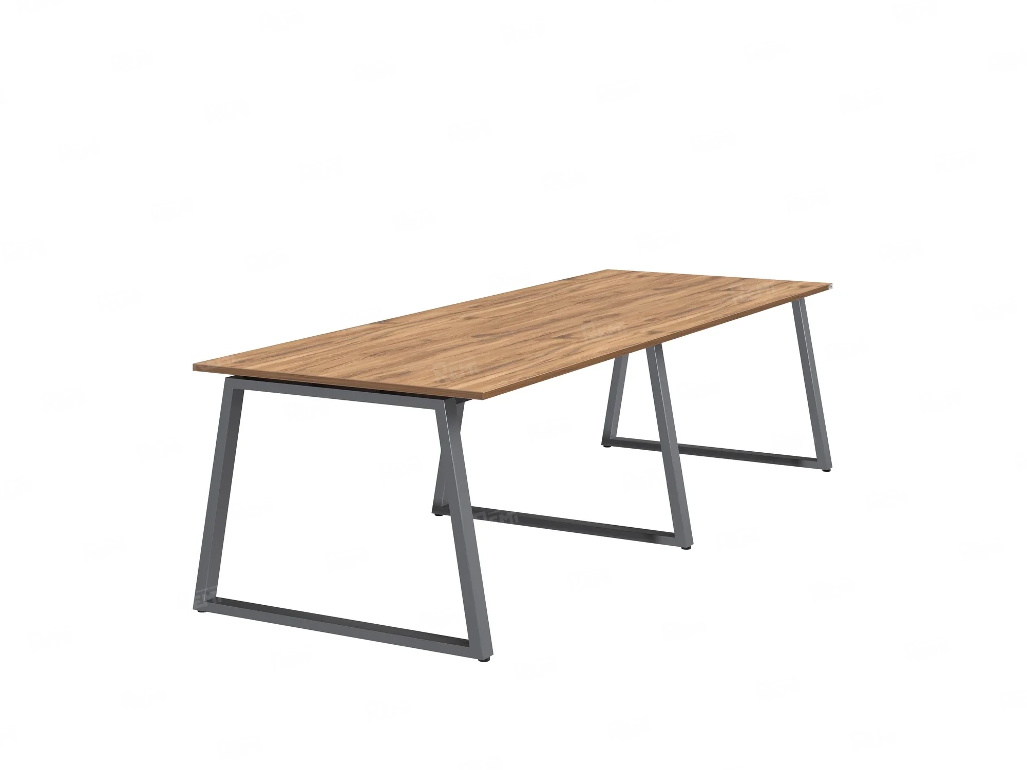 Cтол для переговоров, на A-обазном каркасе 2200x1400x750 RM083-220x140 Дуб Юстус/Серый