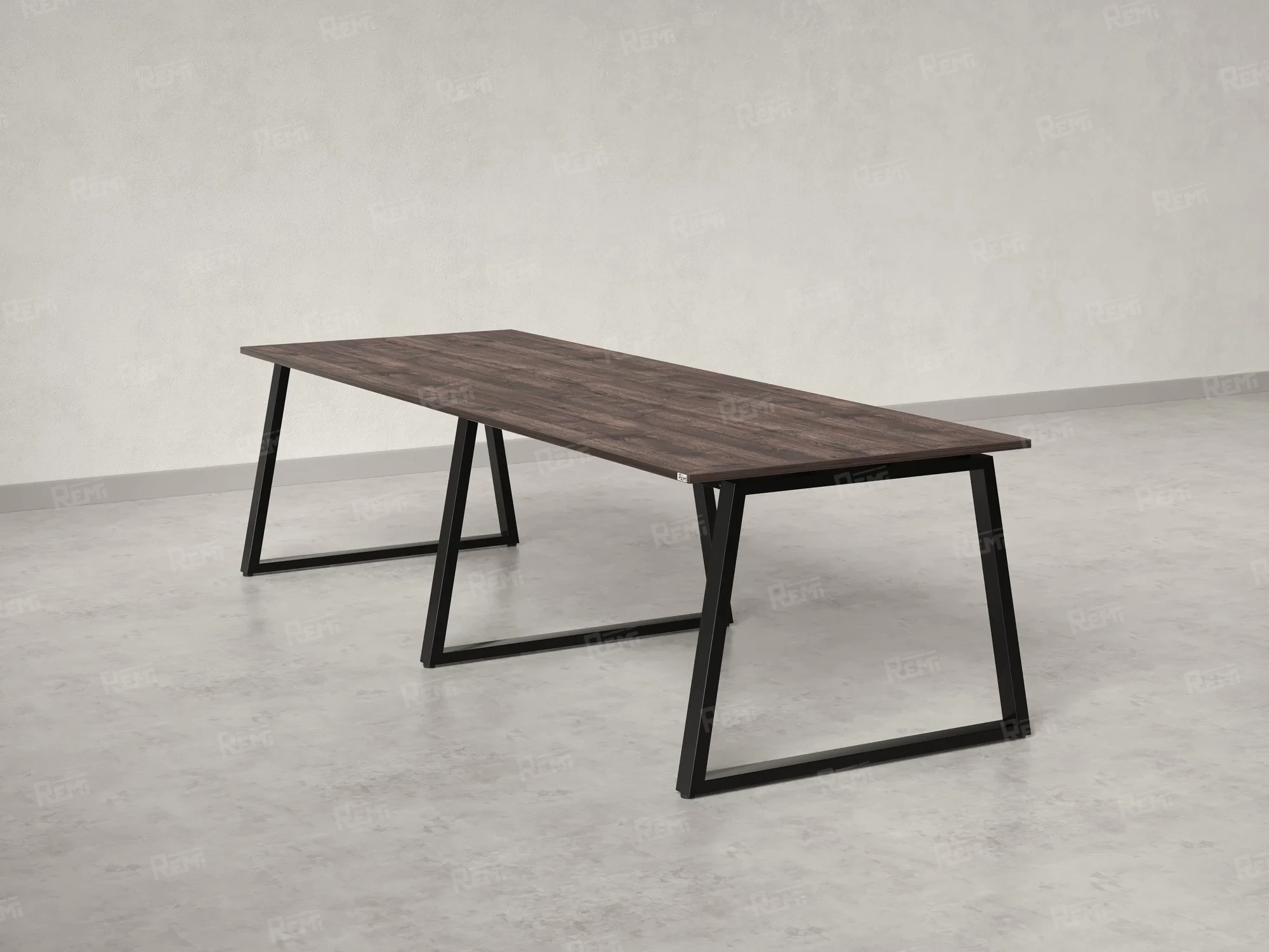 Cтол для переговоров, на A-обазном каркасе 2300x1400x750 RM083-230x140 Дуб Апрельский шоколад/Черный