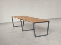 Cтол для переговоров, на V-обазном каркасе 2300x1200x750 RM082-230x120 Дуб Юстус/Серый