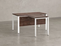 Стол с брифингом с парящей столешницей на П-образных опорах с экраном ЛДСП RM043-14x6 1400x2000x750 Дуб Апрельский шоколад/Белый