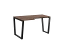 Стол угловой, U-опора, левый 1600x800/1000x750, RM051-16x8-10 Дуб Апрельский шоколад/Черный