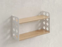 Полка настенная 900x200x500 RM192-90x20 Вяз Швейцарский светлый/Белый