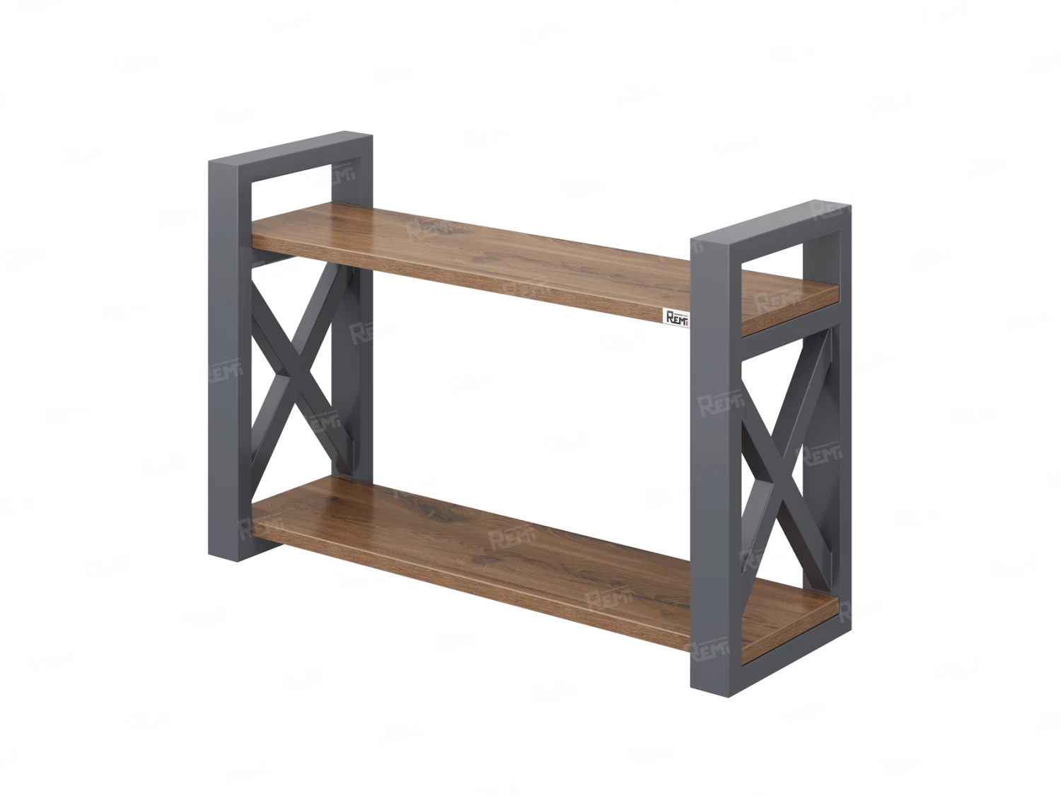 Полка настенная 900x300x500 RM196-90x30 Дуб Юстус/Серый