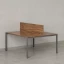 Бенч-система, 2 рабочих места, с одним экраном ЛДСП 1000x1200x750 RM165-2-10x12 Дуб Юстус/Серый