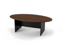 BRL RB007-220х120 Конференц-стол овальный 2200х1200х740 Орех Вармия/Черный