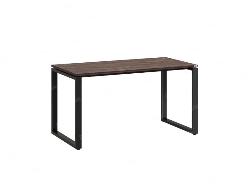 Стол прямой на O-образных опорах 1400x600x750 RM002-14x6 Дуб Апрельский шоколад/Черный