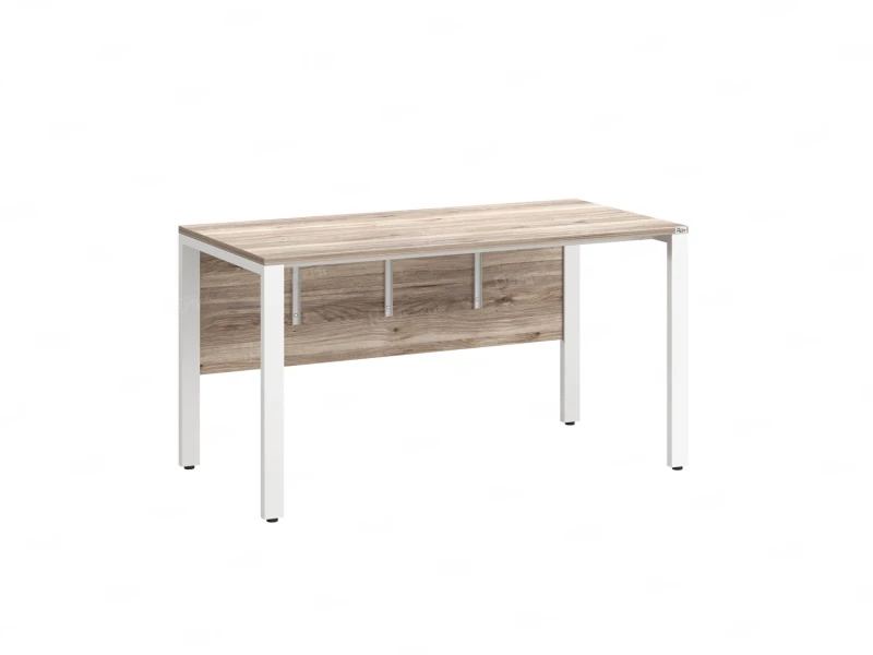 Стол прямой на П-образных опорах, экран ЛДСП 1000x700x750 RM005-10x7 Дуб Маувелла/Белый