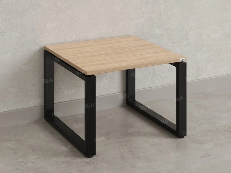 Журнальный стол с полкой 900x600x550 RM182-9x6 Вяз Швейцарский светлый/Черный