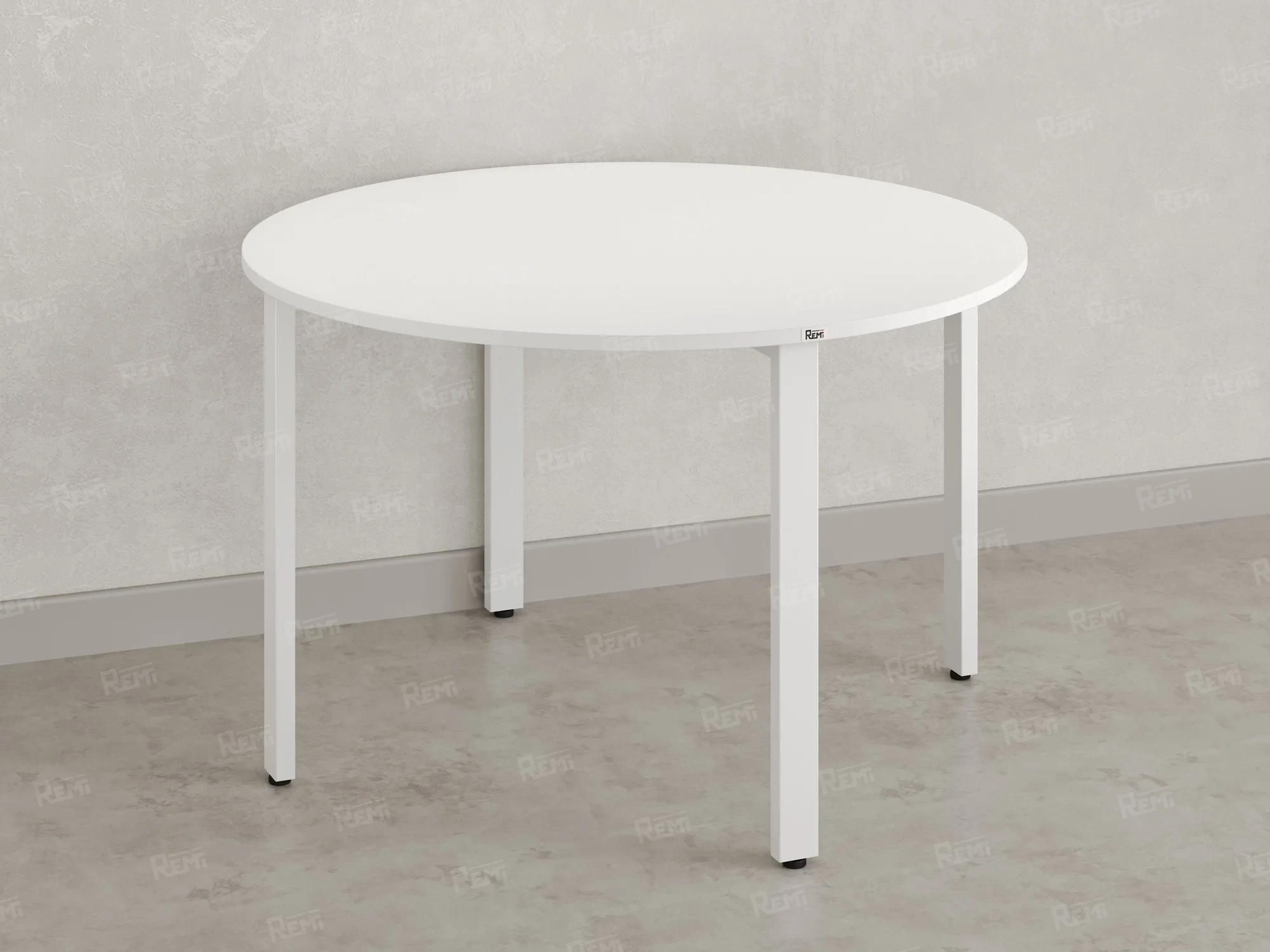 Круглый стол на П-образных опорах 1500x1500x750 RM186-15x15 Белый/Белый