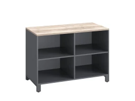 Стеллаж низкий, 4 ячейки 1200х600х850 RM145-12x6 Дуб Маувелла/Серый