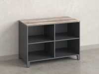 Стеллаж низкий, 4 ячейки 1200х600х850 RM145-12x6 Дуб Маувелла/Серый